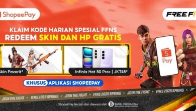 Dapatkan Skin Free Fire Keren! Klaim Kode Redeem di ShopeePay!