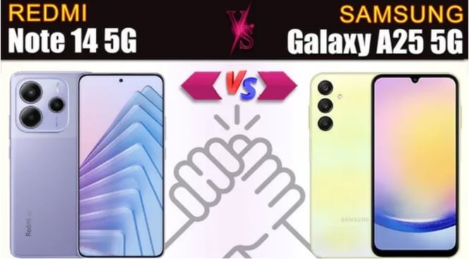 Redmi Note 14 5G vs Samsung Galaxy A25 5G: Siapa Juara Kelas Menengah?