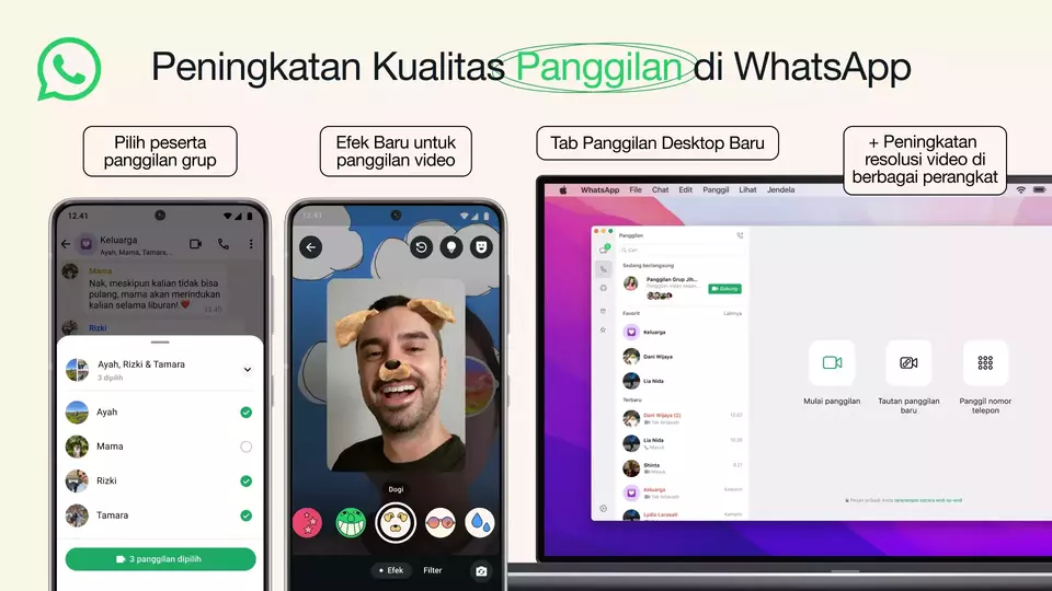 10 Fitur Baru WhatsApp: Efek Kamera hingga Repost Status Menarik!